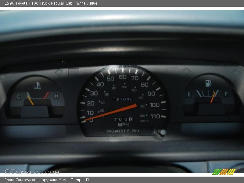 White / Blue 1996 Toyota T100 Truck Regular Cab