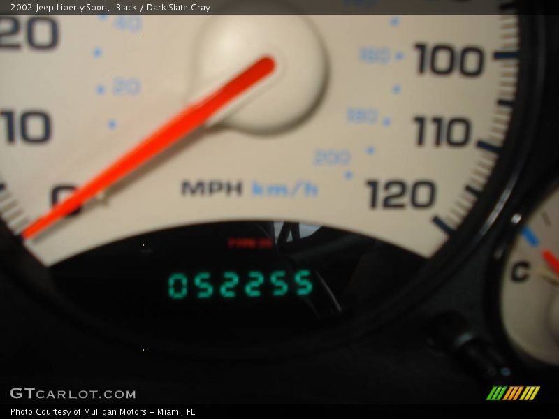 Black / Dark Slate Gray 2002 Jeep Liberty Sport