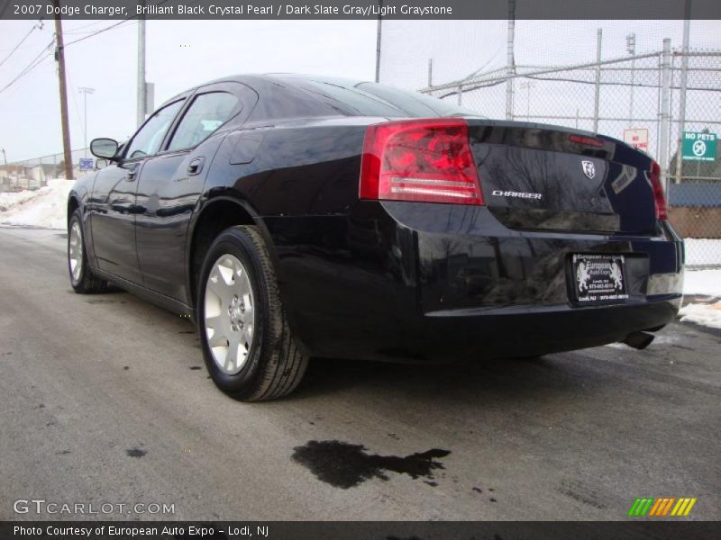 Brilliant Black Crystal Pearl / Dark Slate Gray/Light Graystone 2007 Dodge Charger