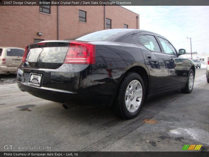 Brilliant Black Crystal Pearl / Dark Slate Gray/Light Graystone 2007 Dodge Charger