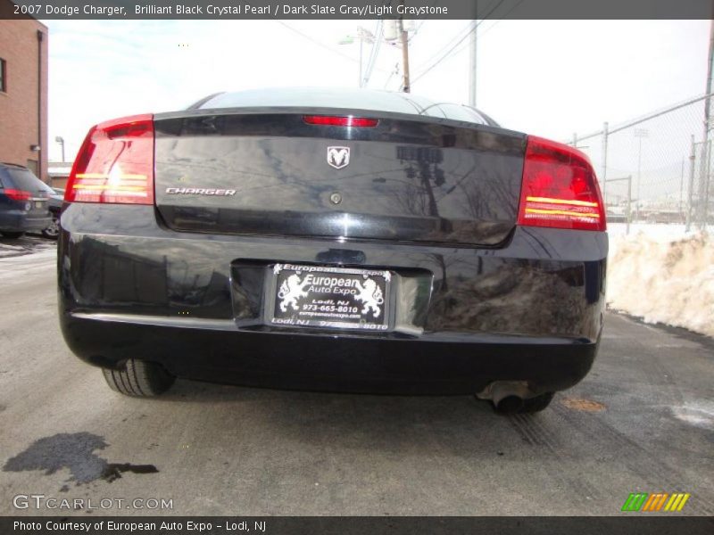 Brilliant Black Crystal Pearl / Dark Slate Gray/Light Graystone 2007 Dodge Charger