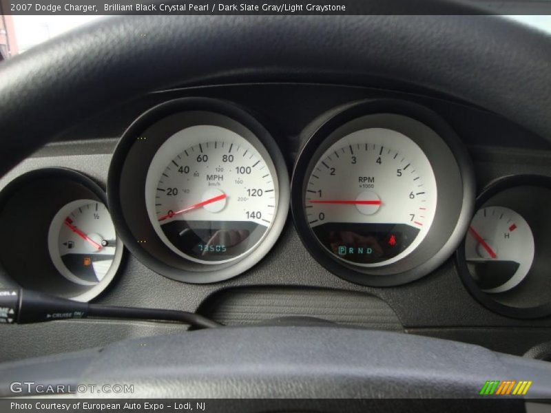 Brilliant Black Crystal Pearl / Dark Slate Gray/Light Graystone 2007 Dodge Charger