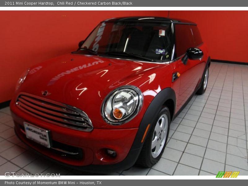 Chili Red / Checkered Carbon Black/Black 2011 Mini Cooper Hardtop