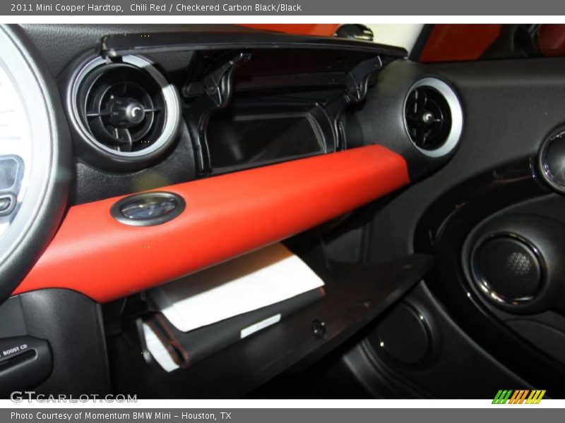 Chili Red / Checkered Carbon Black/Black 2011 Mini Cooper Hardtop