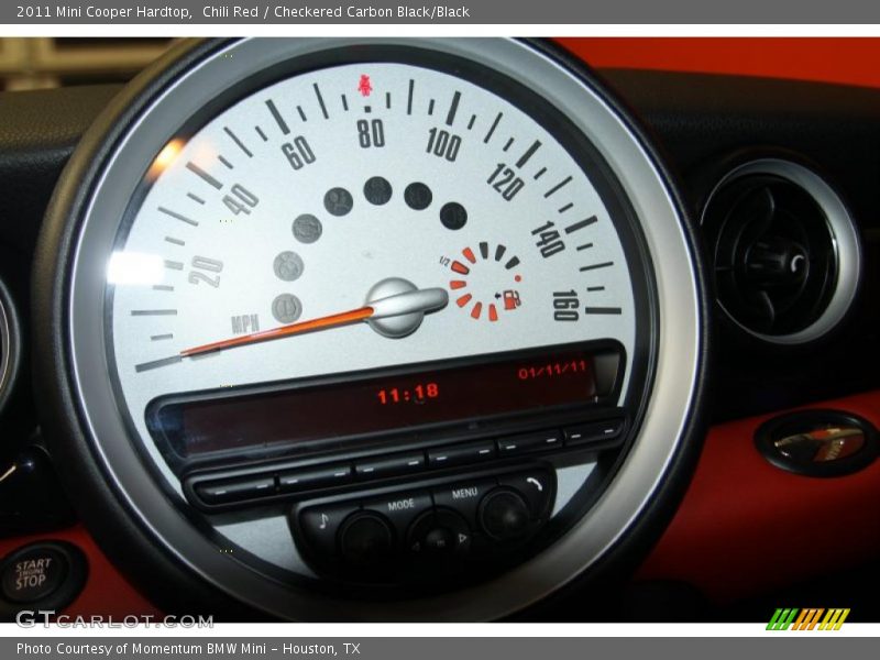 Chili Red / Checkered Carbon Black/Black 2011 Mini Cooper Hardtop