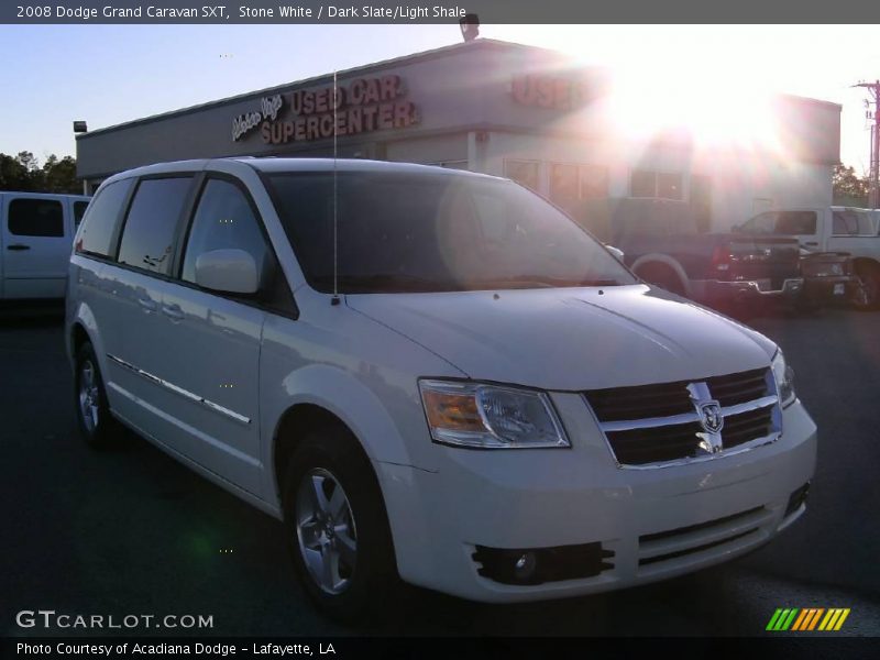 Stone White / Dark Slate/Light Shale 2008 Dodge Grand Caravan SXT