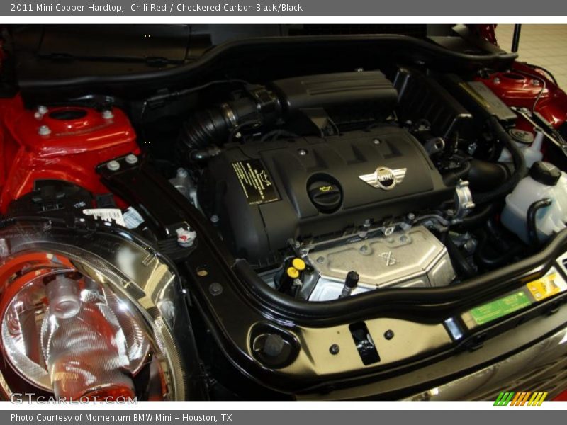 Chili Red / Checkered Carbon Black/Black 2011 Mini Cooper Hardtop