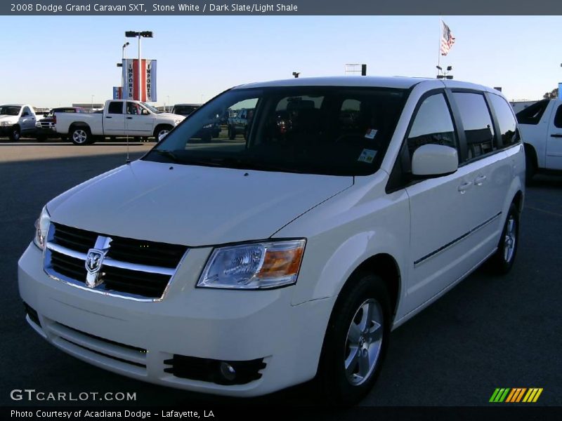 Stone White / Dark Slate/Light Shale 2008 Dodge Grand Caravan SXT