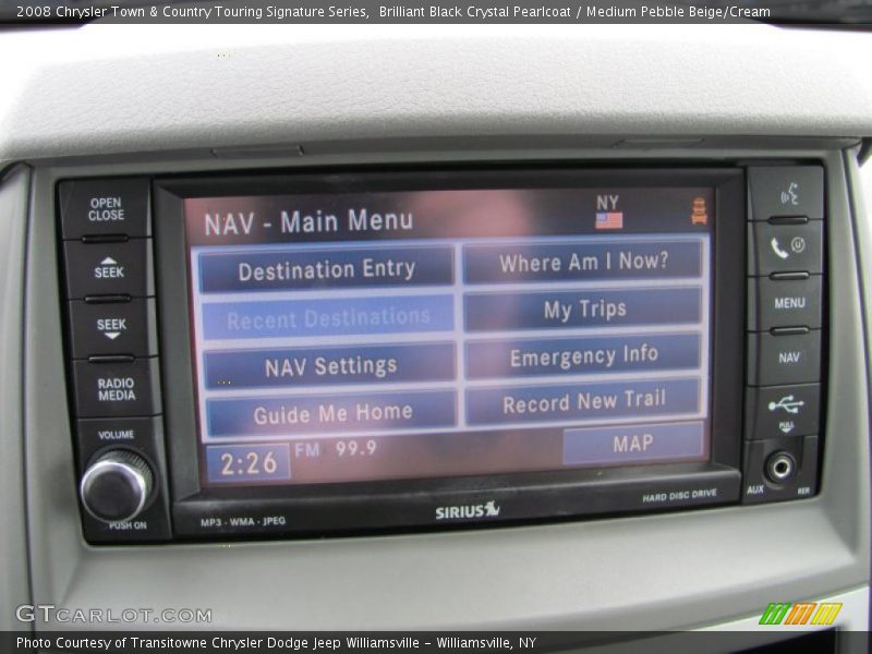 Brilliant Black Crystal Pearlcoat / Medium Pebble Beige/Cream 2008 Chrysler Town & Country Touring Signature Series