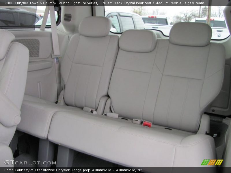 Brilliant Black Crystal Pearlcoat / Medium Pebble Beige/Cream 2008 Chrysler Town & Country Touring Signature Series