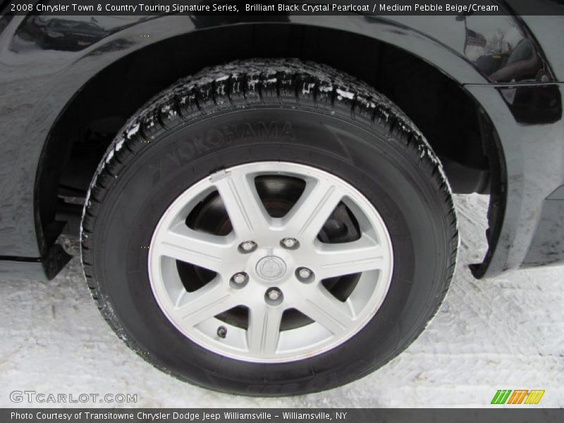 Brilliant Black Crystal Pearlcoat / Medium Pebble Beige/Cream 2008 Chrysler Town & Country Touring Signature Series