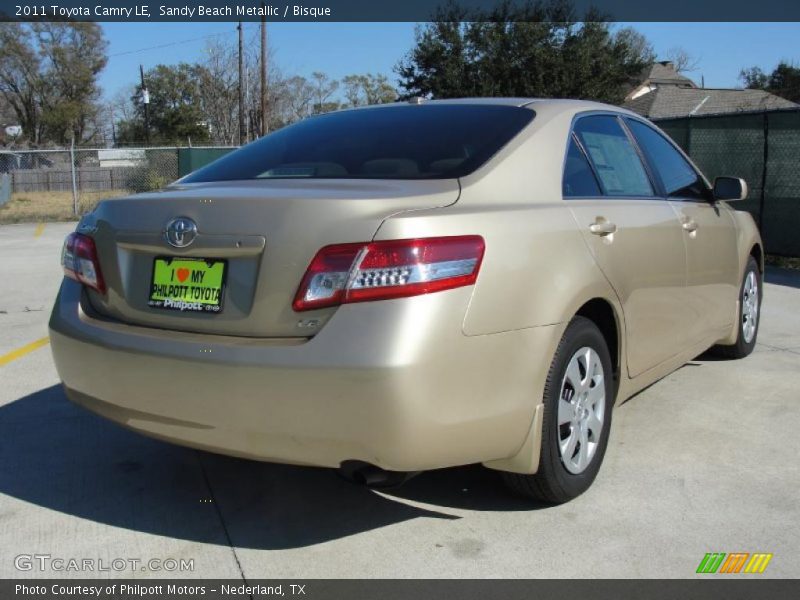 Sandy Beach Metallic / Bisque 2011 Toyota Camry LE