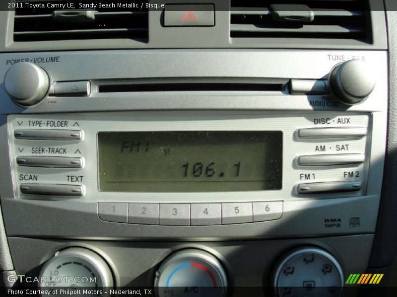 Sandy Beach Metallic / Bisque 2011 Toyota Camry LE