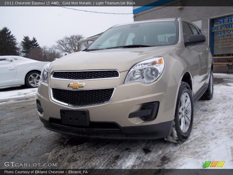 Gold Mist Metallic / Light Titanium/Jet Black 2011 Chevrolet Equinox LS AWD