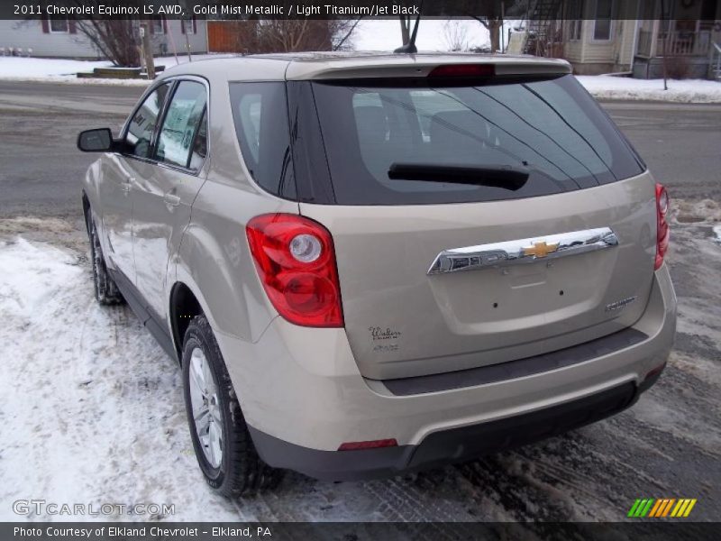 Gold Mist Metallic / Light Titanium/Jet Black 2011 Chevrolet Equinox LS AWD