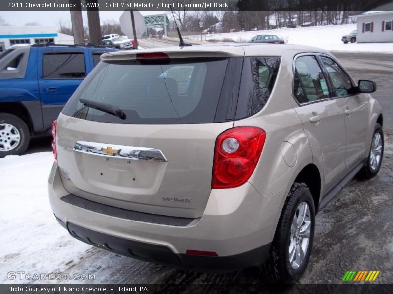 Gold Mist Metallic / Light Titanium/Jet Black 2011 Chevrolet Equinox LS AWD