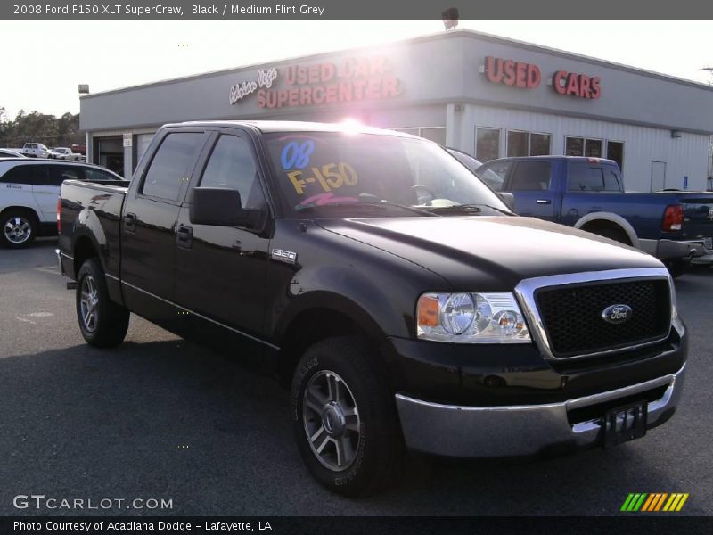 Black / Medium Flint Grey 2008 Ford F150 XLT SuperCrew