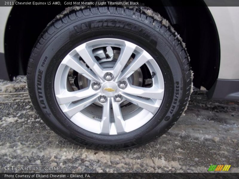 Gold Mist Metallic / Light Titanium/Jet Black 2011 Chevrolet Equinox LS AWD