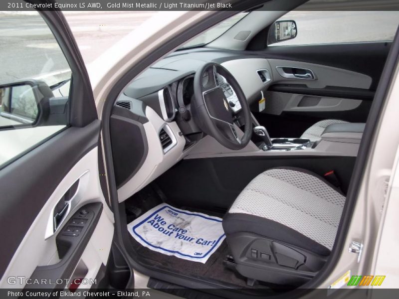 Gold Mist Metallic / Light Titanium/Jet Black 2011 Chevrolet Equinox LS AWD