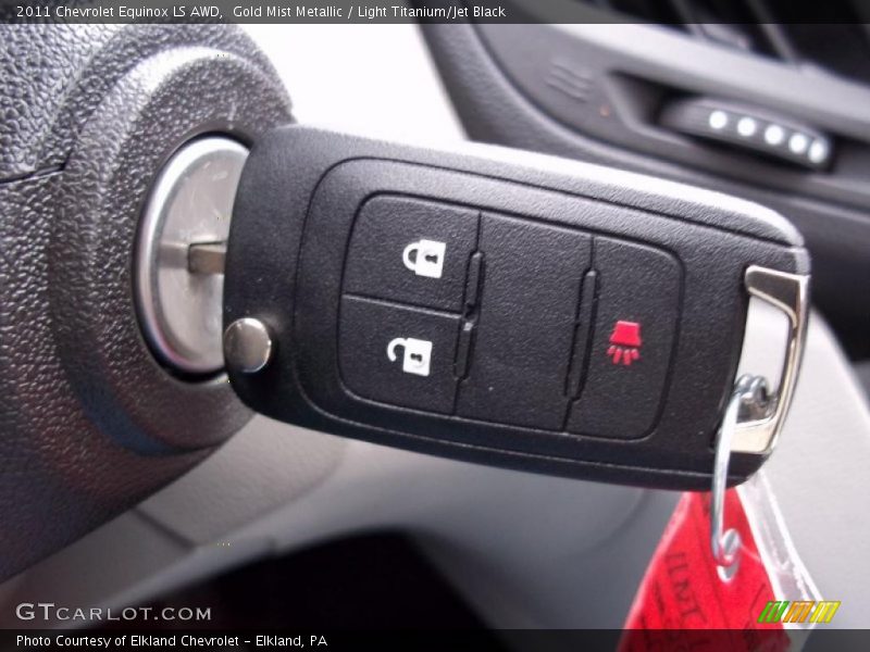 Gold Mist Metallic / Light Titanium/Jet Black 2011 Chevrolet Equinox LS AWD