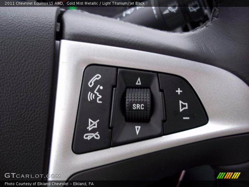 Gold Mist Metallic / Light Titanium/Jet Black 2011 Chevrolet Equinox LS AWD