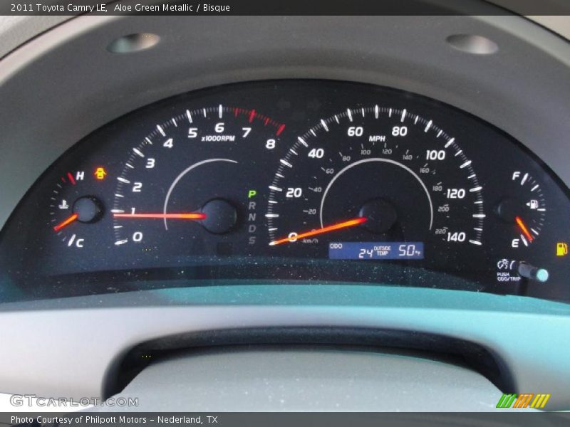 Aloe Green Metallic / Bisque 2011 Toyota Camry LE