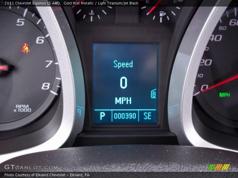 Gold Mist Metallic / Light Titanium/Jet Black 2011 Chevrolet Equinox LS AWD