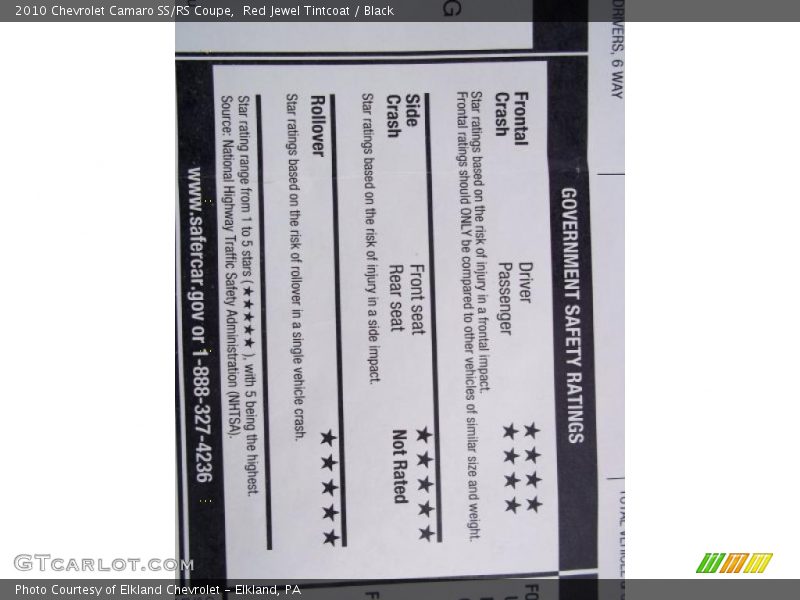 Red Jewel Tintcoat / Black 2010 Chevrolet Camaro SS/RS Coupe