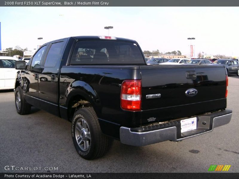 Black / Medium Flint Grey 2008 Ford F150 XLT SuperCrew