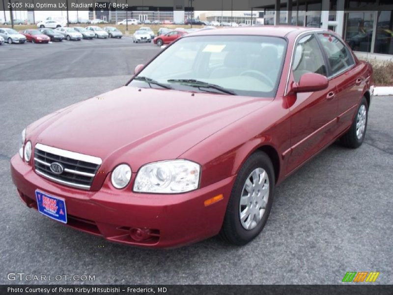 Radiant Red / Beige 2005 Kia Optima LX