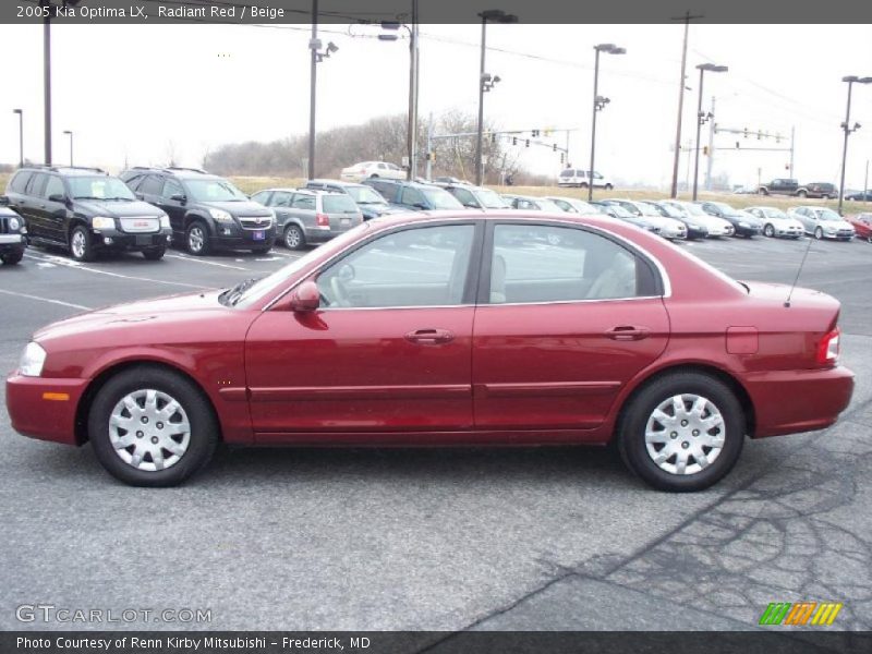 Radiant Red / Beige 2005 Kia Optima LX