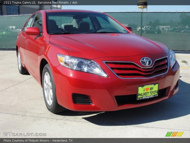 Barcelona Red Metallic / Ash 2011 Toyota Camry LE