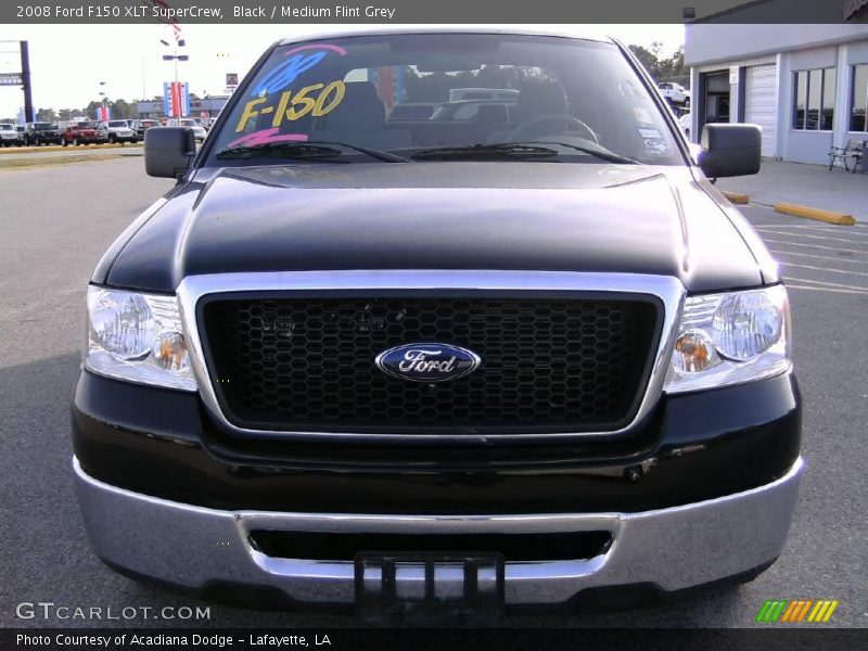 Black / Medium Flint Grey 2008 Ford F150 XLT SuperCrew