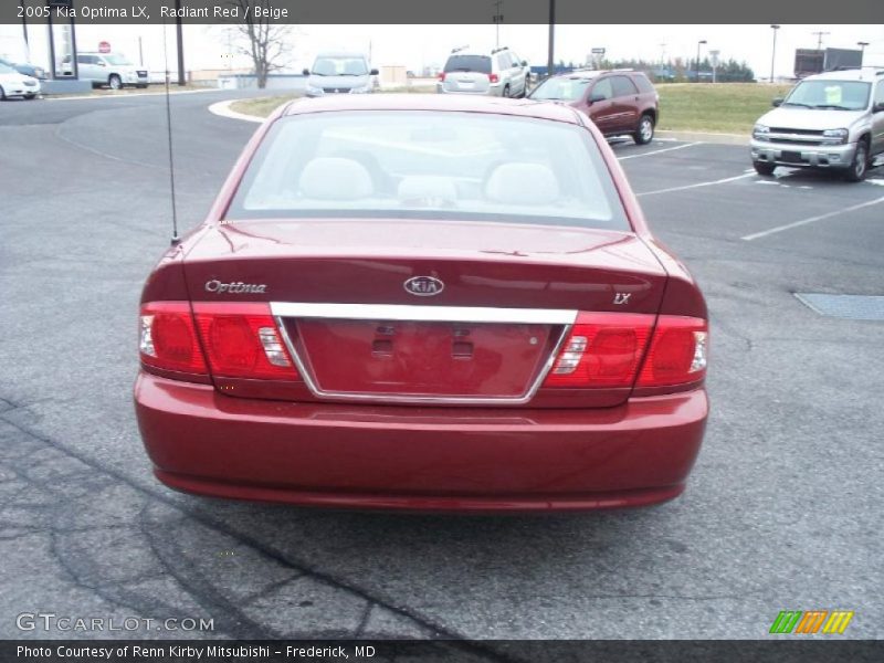 Radiant Red / Beige 2005 Kia Optima LX