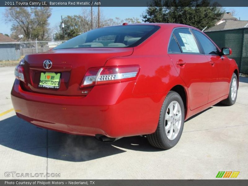 Barcelona Red Metallic / Ash 2011 Toyota Camry LE