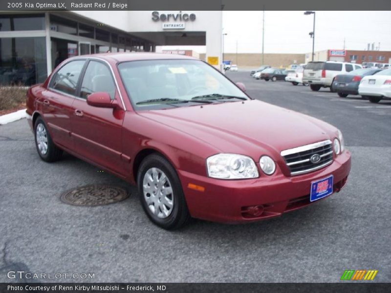 Radiant Red / Beige 2005 Kia Optima LX
