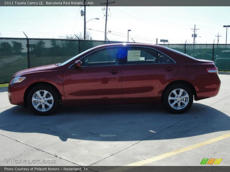 Barcelona Red Metallic / Ash 2011 Toyota Camry LE
