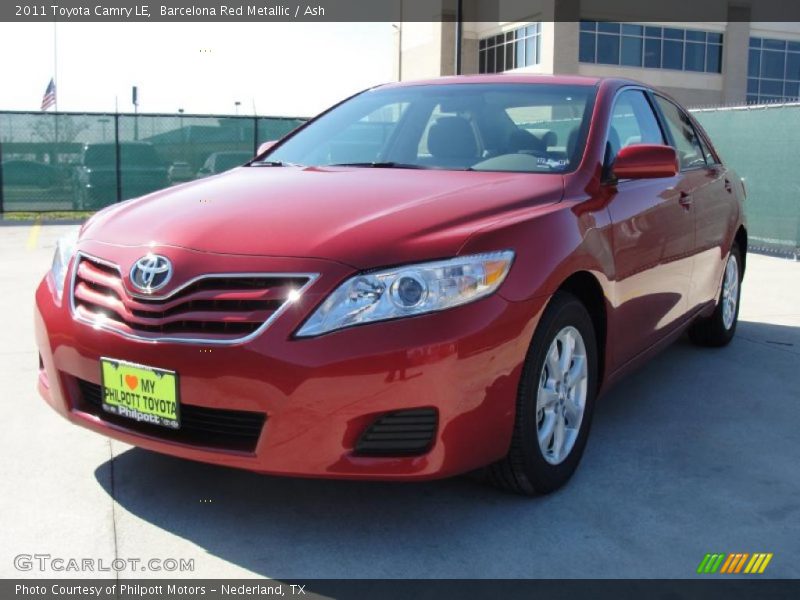 Barcelona Red Metallic / Ash 2011 Toyota Camry LE