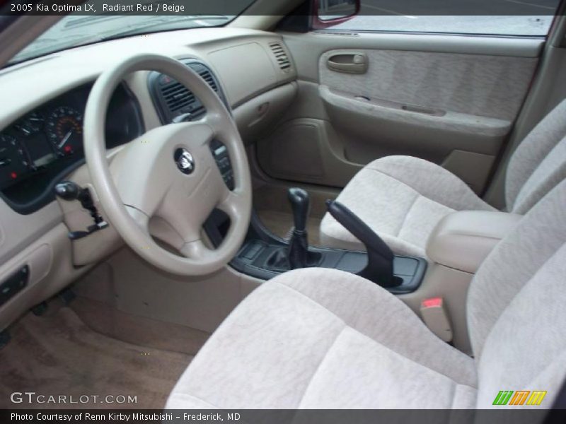 Radiant Red / Beige 2005 Kia Optima LX