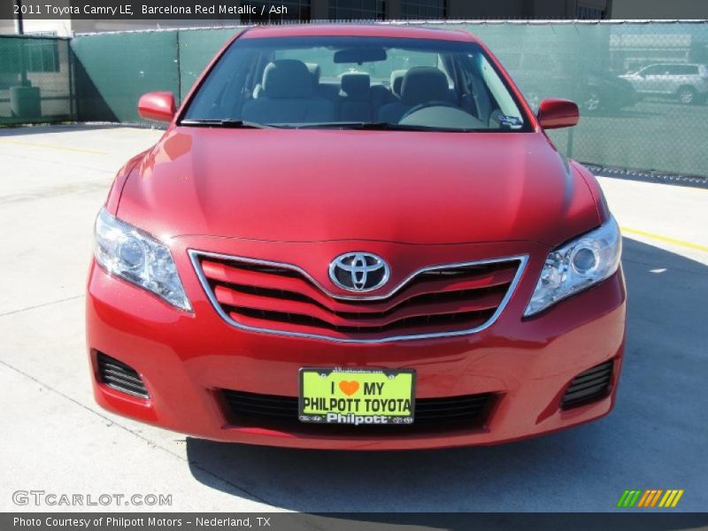 Barcelona Red Metallic / Ash 2011 Toyota Camry LE