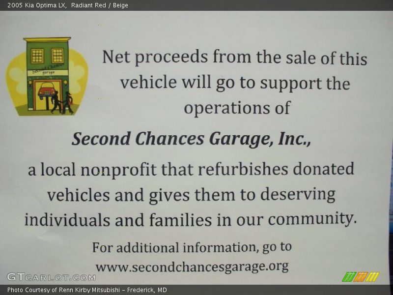 Radiant Red / Beige 2005 Kia Optima LX