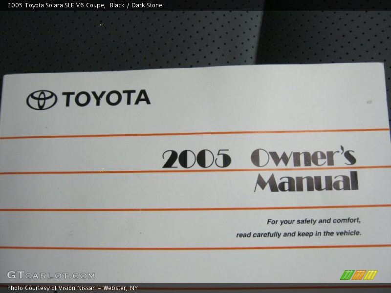 Black / Dark Stone 2005 Toyota Solara SLE V6 Coupe