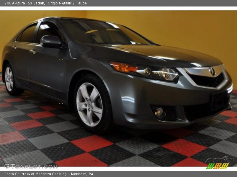 Grigio Metallic / Taupe 2009 Acura TSX Sedan