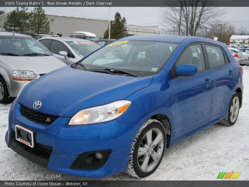 Blue Streak Metallic / Dark Charcoal 2009 Toyota Matrix S