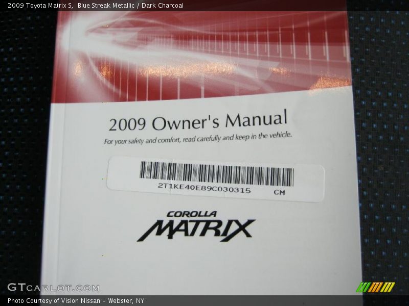 Blue Streak Metallic / Dark Charcoal 2009 Toyota Matrix S