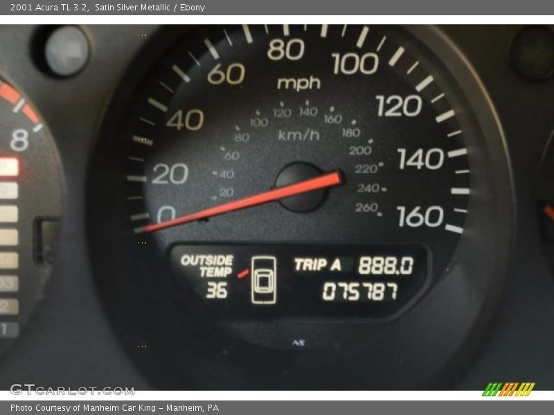 Satin Silver Metallic / Ebony 2001 Acura TL 3.2