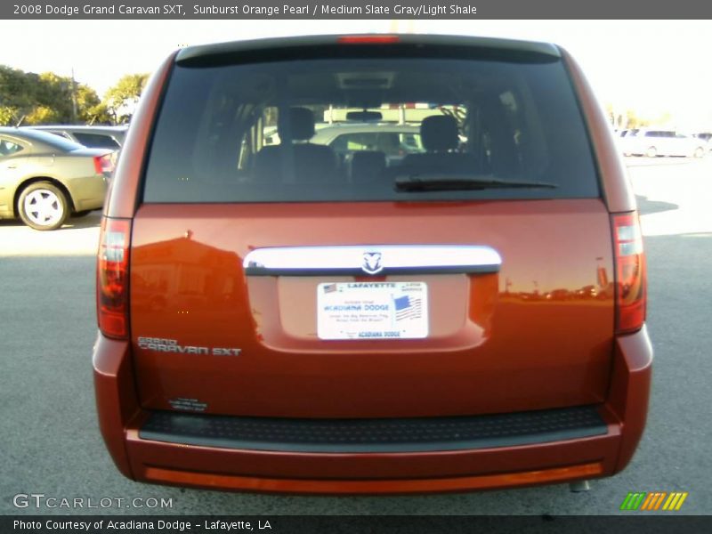 Sunburst Orange Pearl / Medium Slate Gray/Light Shale 2008 Dodge Grand Caravan SXT
