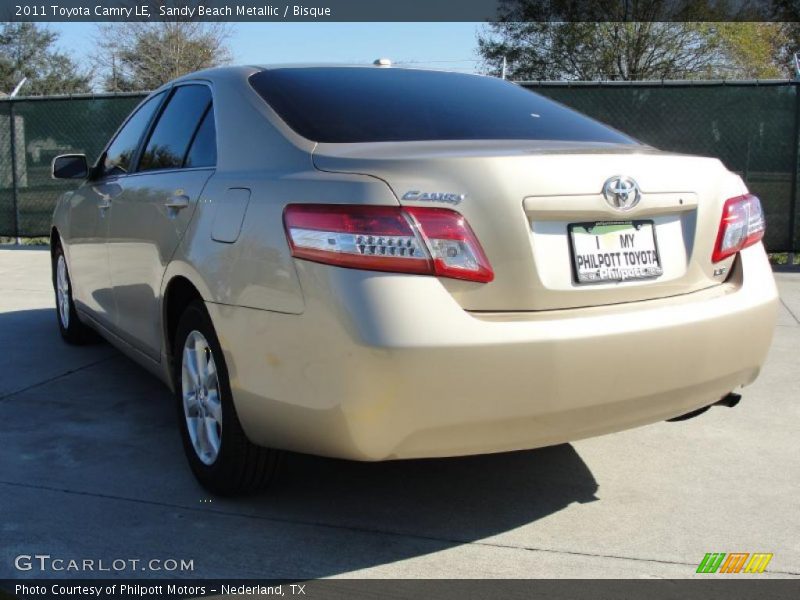 Sandy Beach Metallic / Bisque 2011 Toyota Camry LE