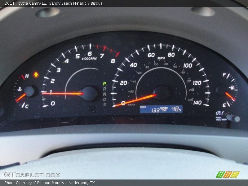 Sandy Beach Metallic / Bisque 2011 Toyota Camry LE