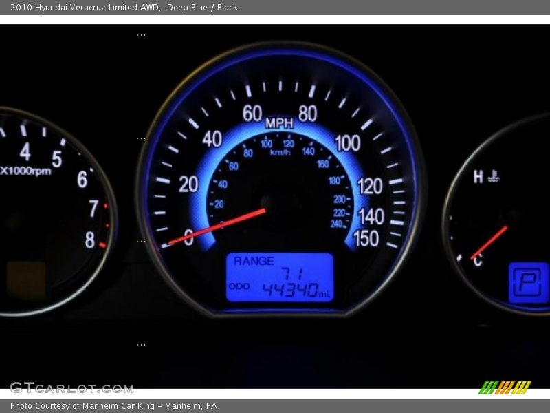 Deep Blue / Black 2010 Hyundai Veracruz Limited AWD